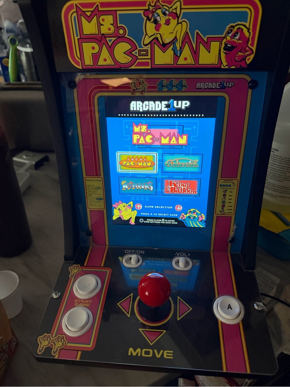 Arcade Classic Miss Pac-Man Arcade Machine - Pink/Blue (tabletop)